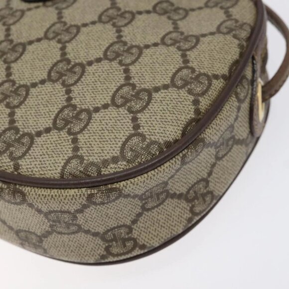GUCCI GG Supreme Web Sherry Line Shoulder Bag PVC Beige 007 754 6112 Auth - Picture 13 of 15
